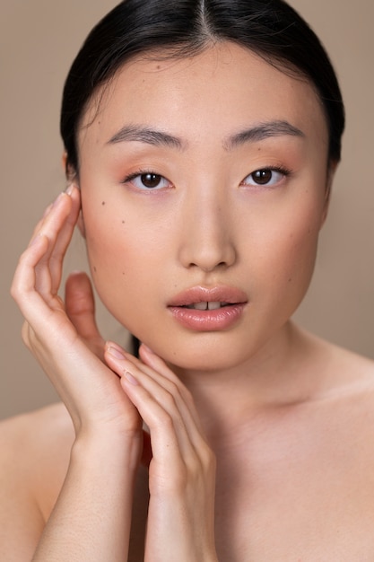 Beautiful asian woman with clear skin