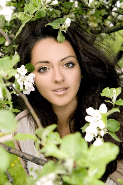 Beautiful and attractive woman in the park