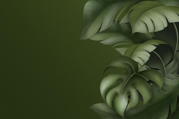 Бесплатное фото Красивый фон тропических растений с копирайтом