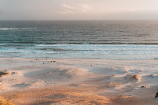 Beautiful beach in Rio de Janeiro during sunset