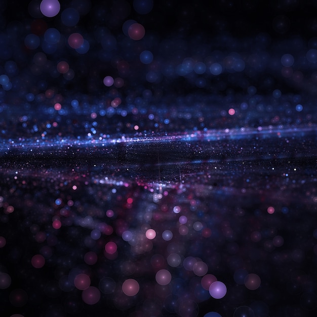 Beautiful blue particles bokeh wallpaper