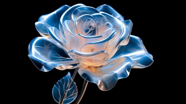 스튜디오에 있는 아름다운 푸른 장미