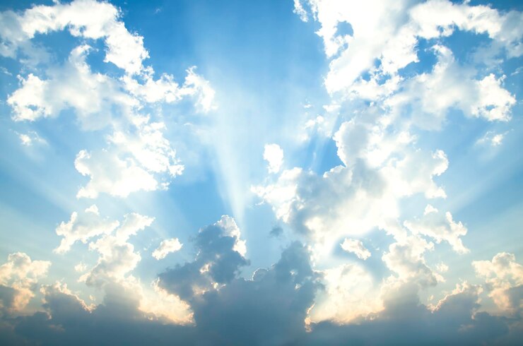 Free Photo beautiful blue sky with cloud texture background