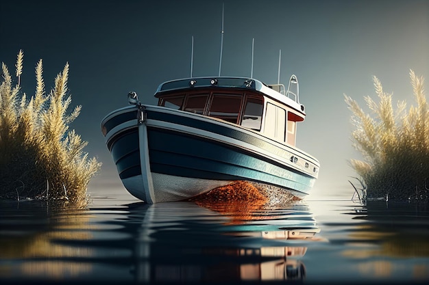 Beautiful boat generative ai