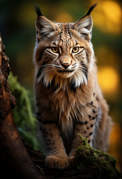 Free photo beautiful bobcat in nature