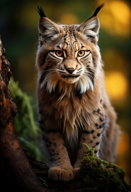 Beautiful bobcat in nature