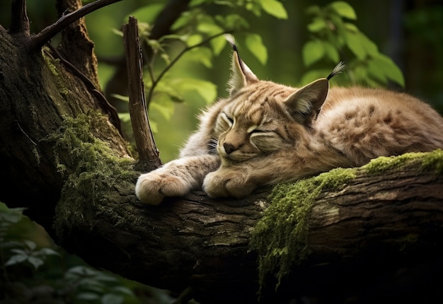 Foto gratuita bellissimo gatto selvatico in natura