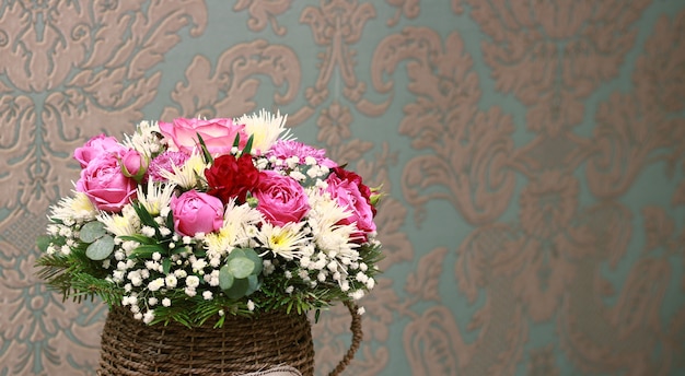 Beautiful bouquet in a pot