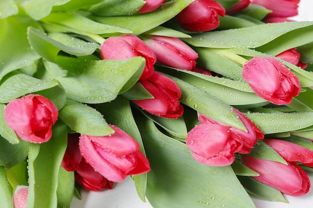 Beautiful bouquet of tulips