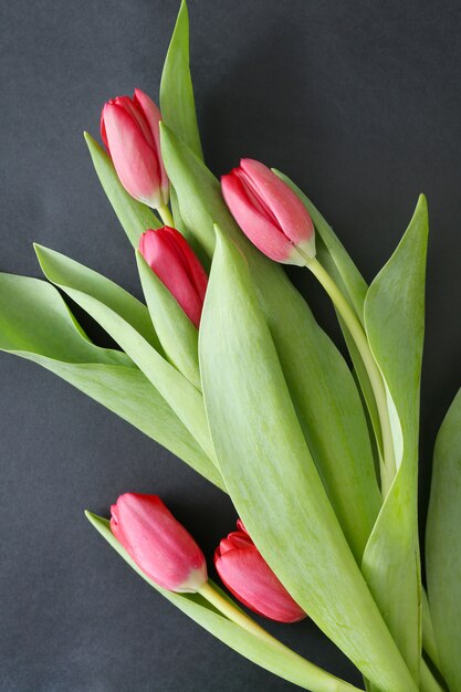 Beautiful bouquet of tulips