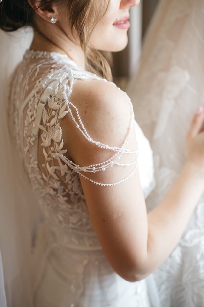 Beautiful bride on her wedding day