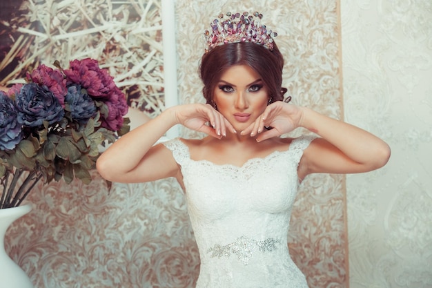 Beautiful bride posing for the camera