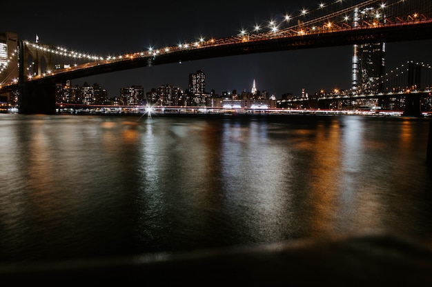 Free photo beautiful bridge of manhattan