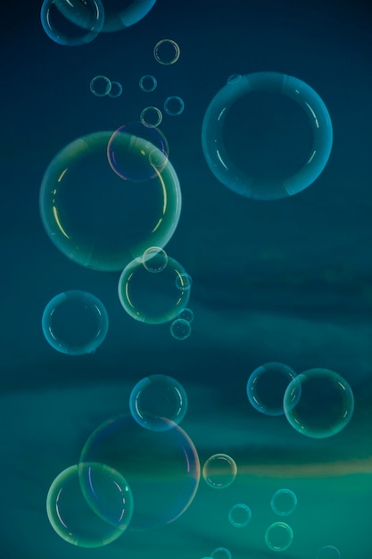 Beautiful bubble floating in exterior