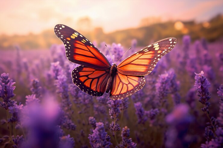 Free Photo beautiful butterfly in nature