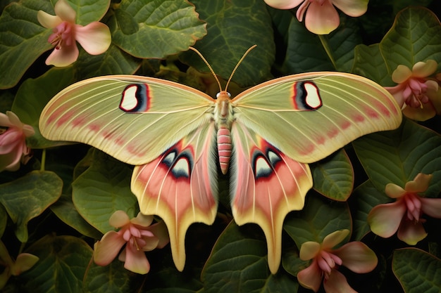 Красивая бабочка в природе