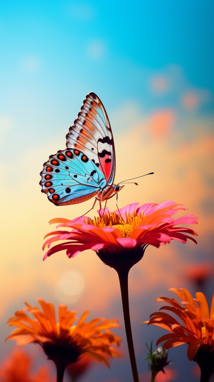 Free Photo beautiful butterfly in nature