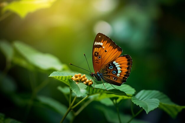 自然の中の美しい蝶
