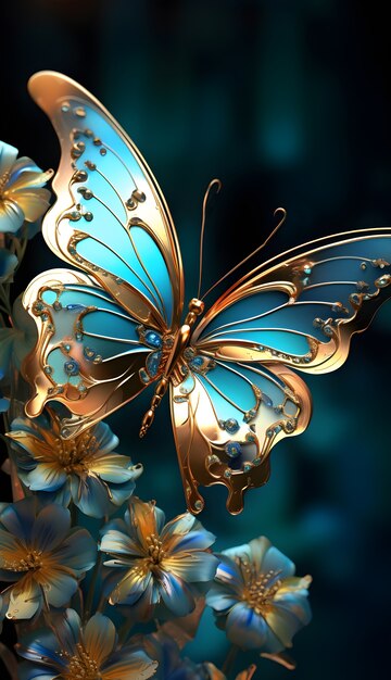세부적 인 디자인 을 가진 아름다운 나비