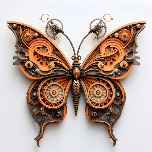 세부적 인 디자인 을 가진 아름다운 나비