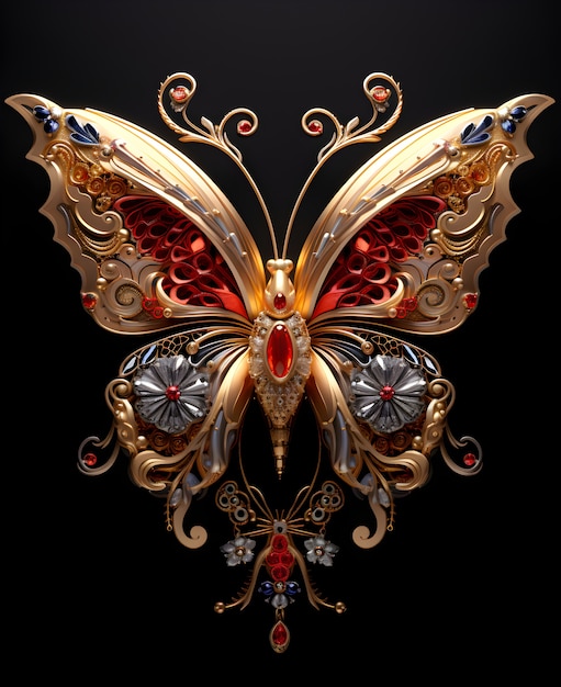 Beautiful butterfly with detailed design