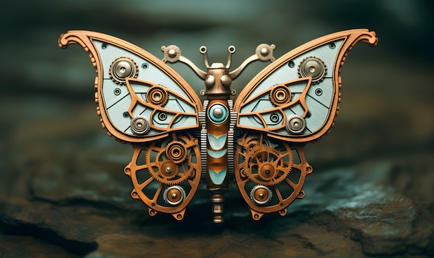 Free photo beautiful butterfly with detailed design