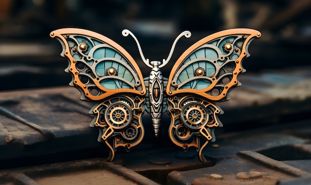 Free photo beautiful butterfly with detailed design