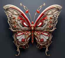 無料写真 細かいデザインの美しい蝶