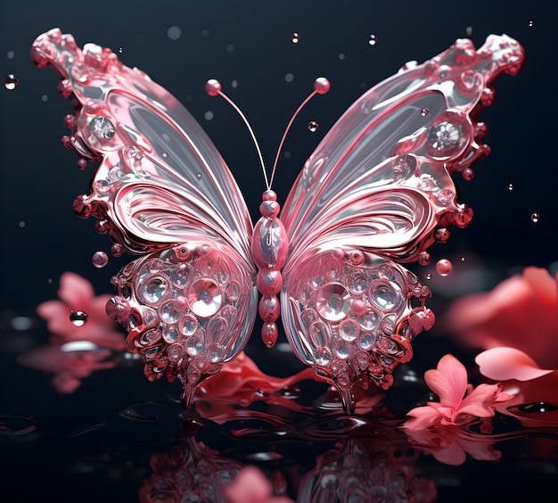 Free photo beautiful butterfly with detailed design