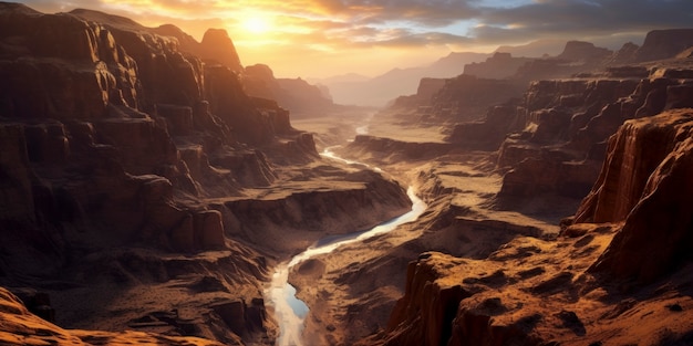Free photo beautiful canyon landscape