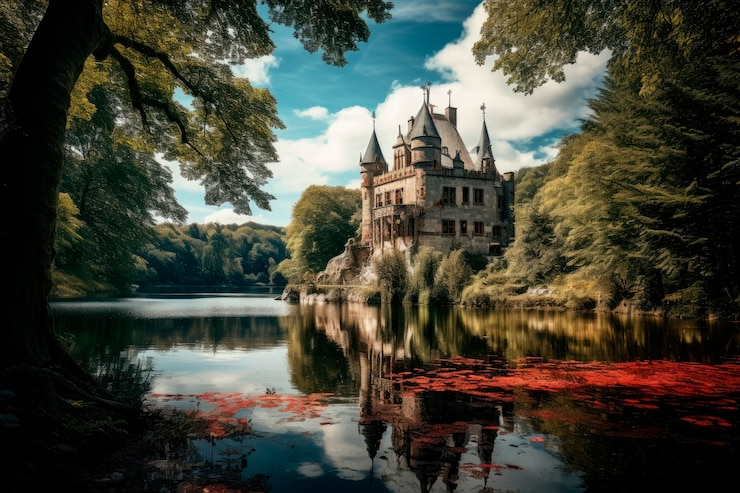 Free Photo beautiful castle architecture