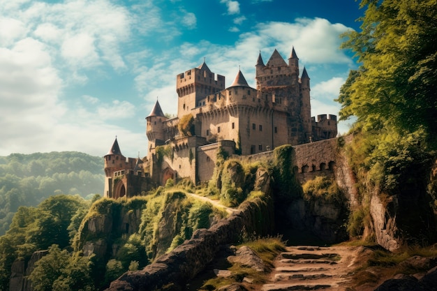 Free photo beautiful castle architecture