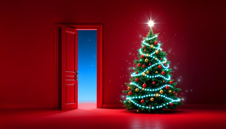 Free Photo beautiful christmas season tree
