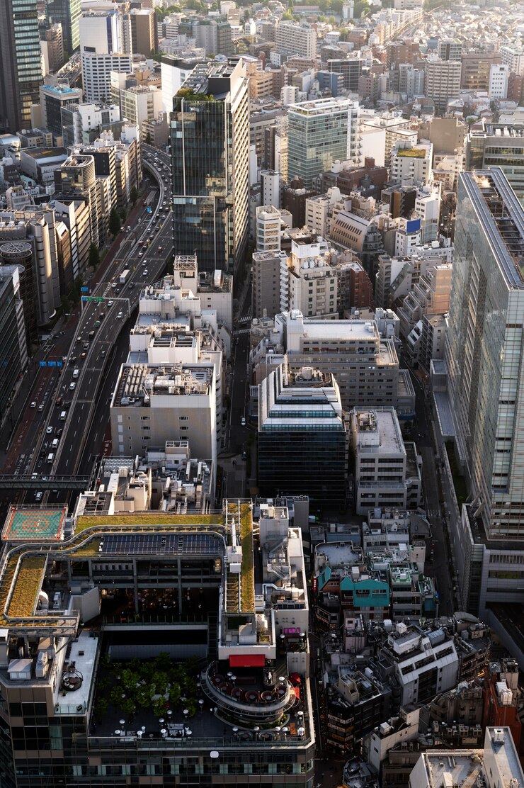 無料Photo 美しい都市景観ハイアングル