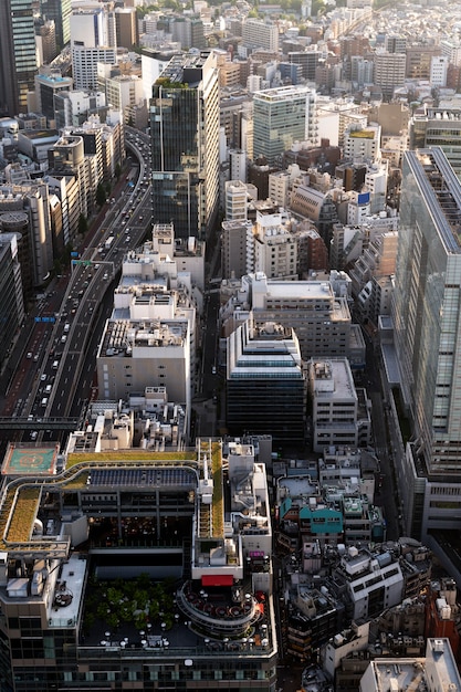 美しい都市景観ハイアングル