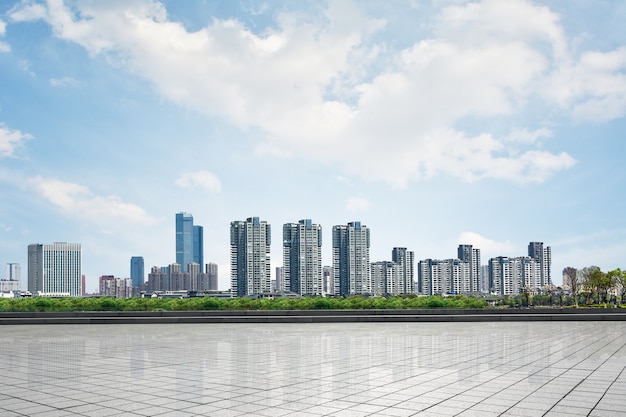 고층 빌딩으로 아름 다운 도시 풍경
