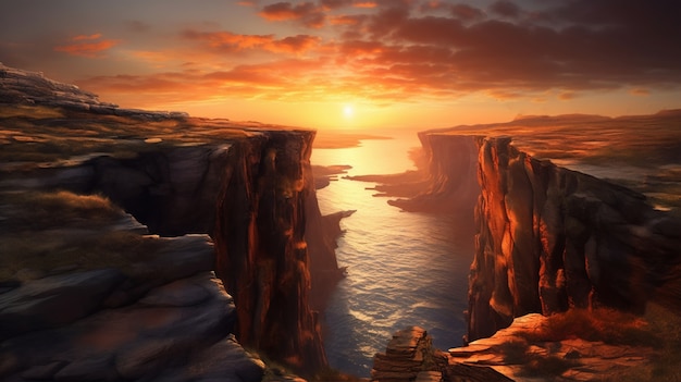 Beautiful cliff landscape