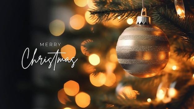 Бесплатное фото Красивый крупный план рождественской елки