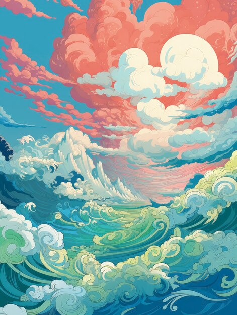 美しい雲 デジタルアート