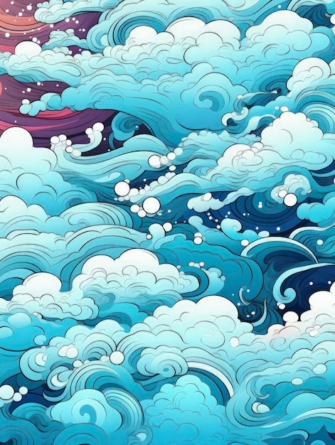 美しい雲のデジタルアート
