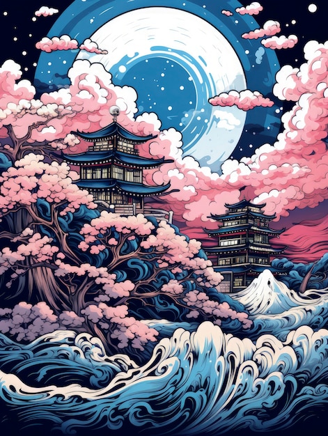 美しい雲のデジタルアート