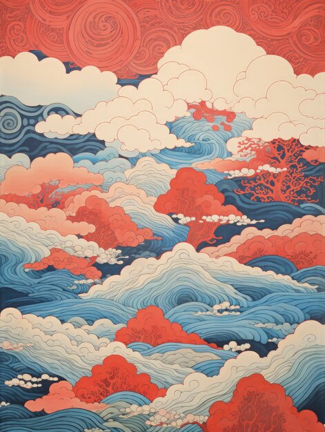 美しい雲のデジタルアート
