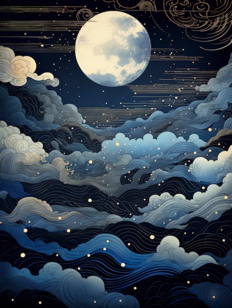 Free Photo beautiful clouds digital art