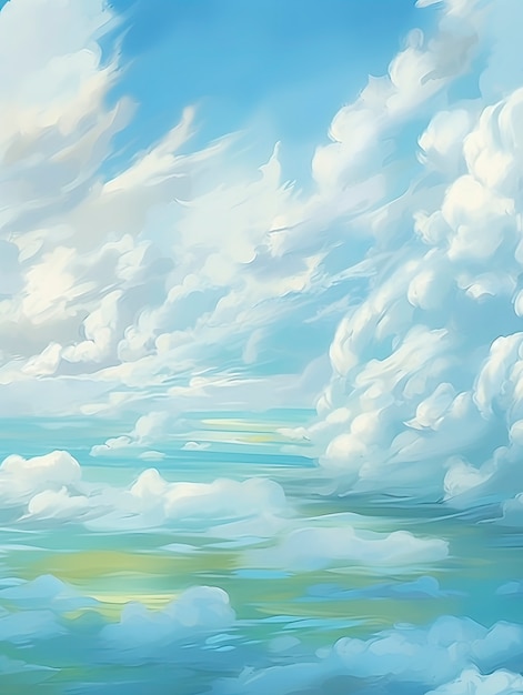 美しい雲 デジタルアート