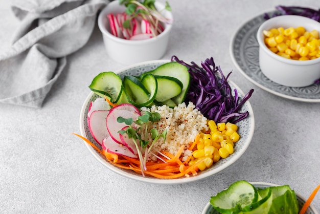 맛있는 음식의 아름다운 구성