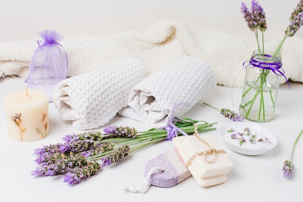 beautiful composition for spa or bath concept