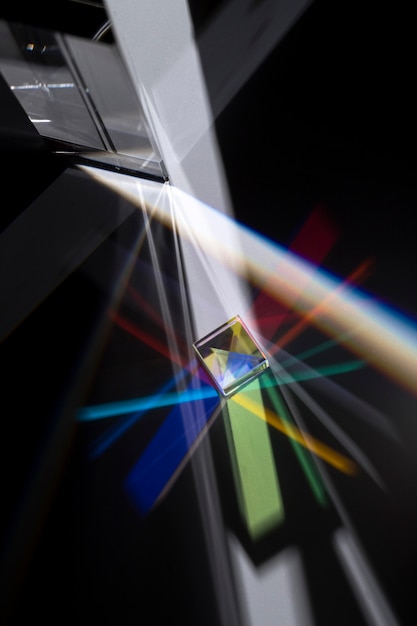 Beautiful concept with prism dispersing the light