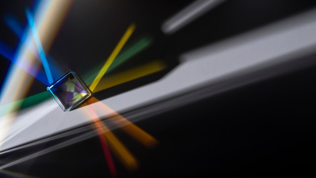 Free photo beautiful concept with prism dispersing the light