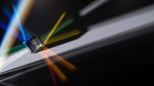 Beautiful concept with prism dispersing the light