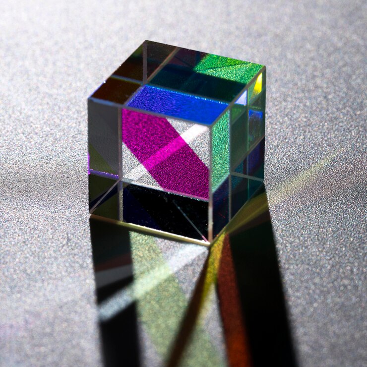 Free Photo beautiful concept with prism dispersing the light